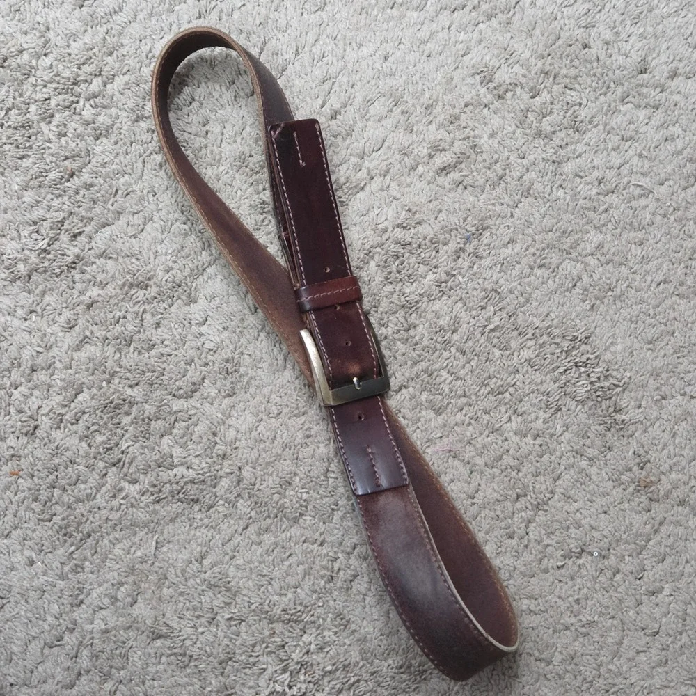 Fossil Leather Belt Mens MB9225201 38 Brown Genuine Leather Vintage Classic